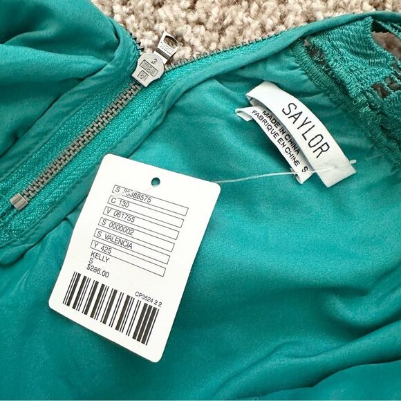NWT Saylor Valencia Lace Dress in Teal Size Small - Picture 8 of 9